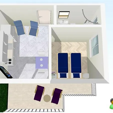 Apartment In With Seaview, Terrace, Air Condition, Wifi